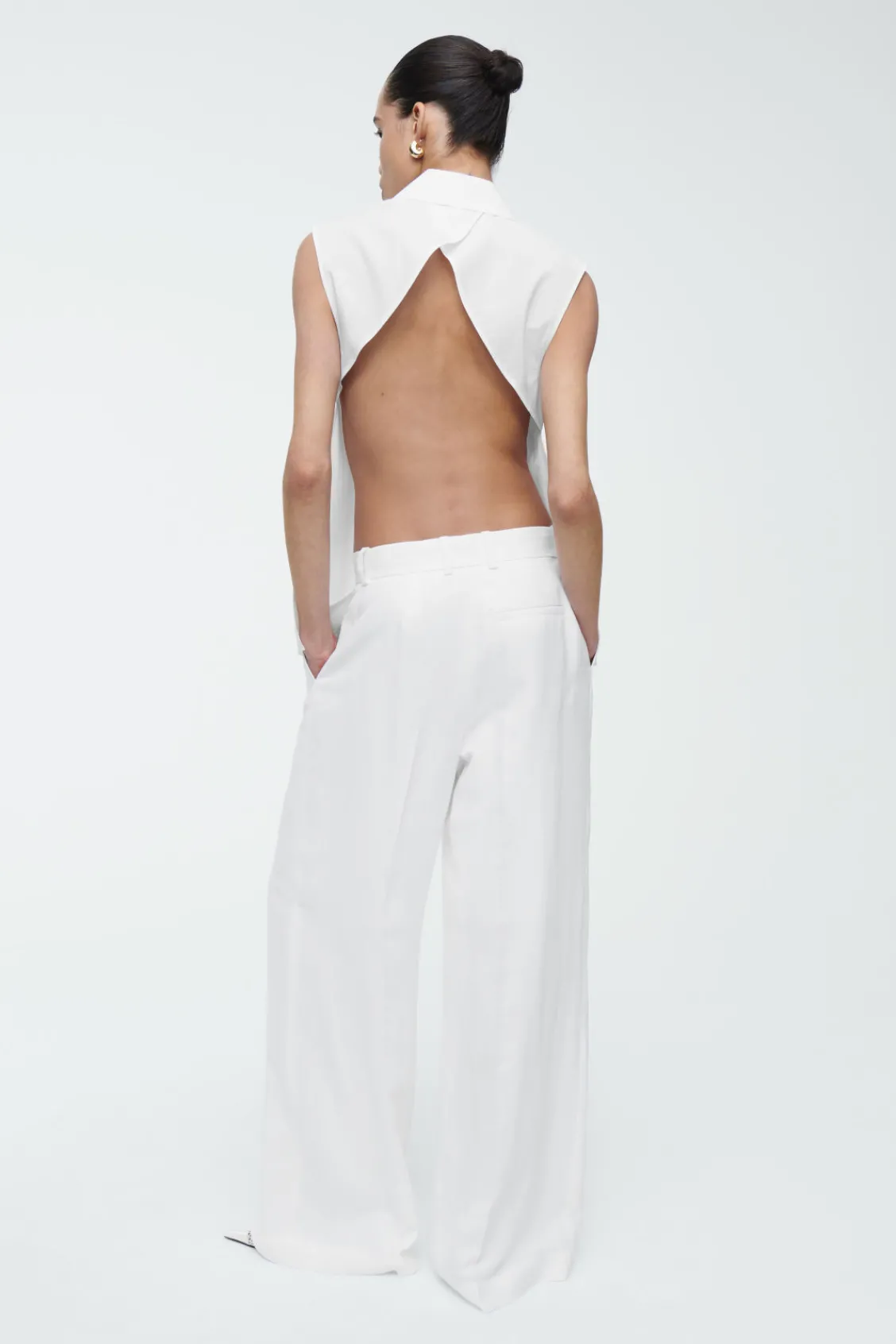 COS OPEN-BACK SLEEVELESS SHIRT-Women Shirts & Blouses | Tops