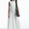 COS OPEN-BACK TIERED MIDI DRESS-Women Dresses & Jumpsuits