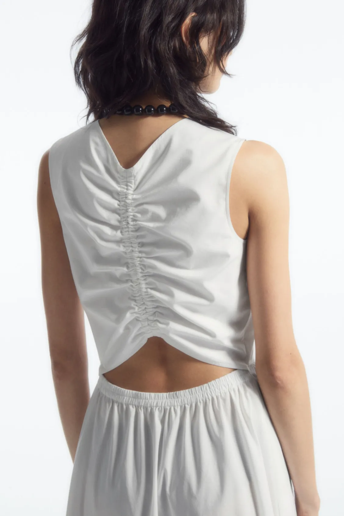 COS OPEN-BACK TIERED MIDI DRESS-Women Dresses & Jumpsuits