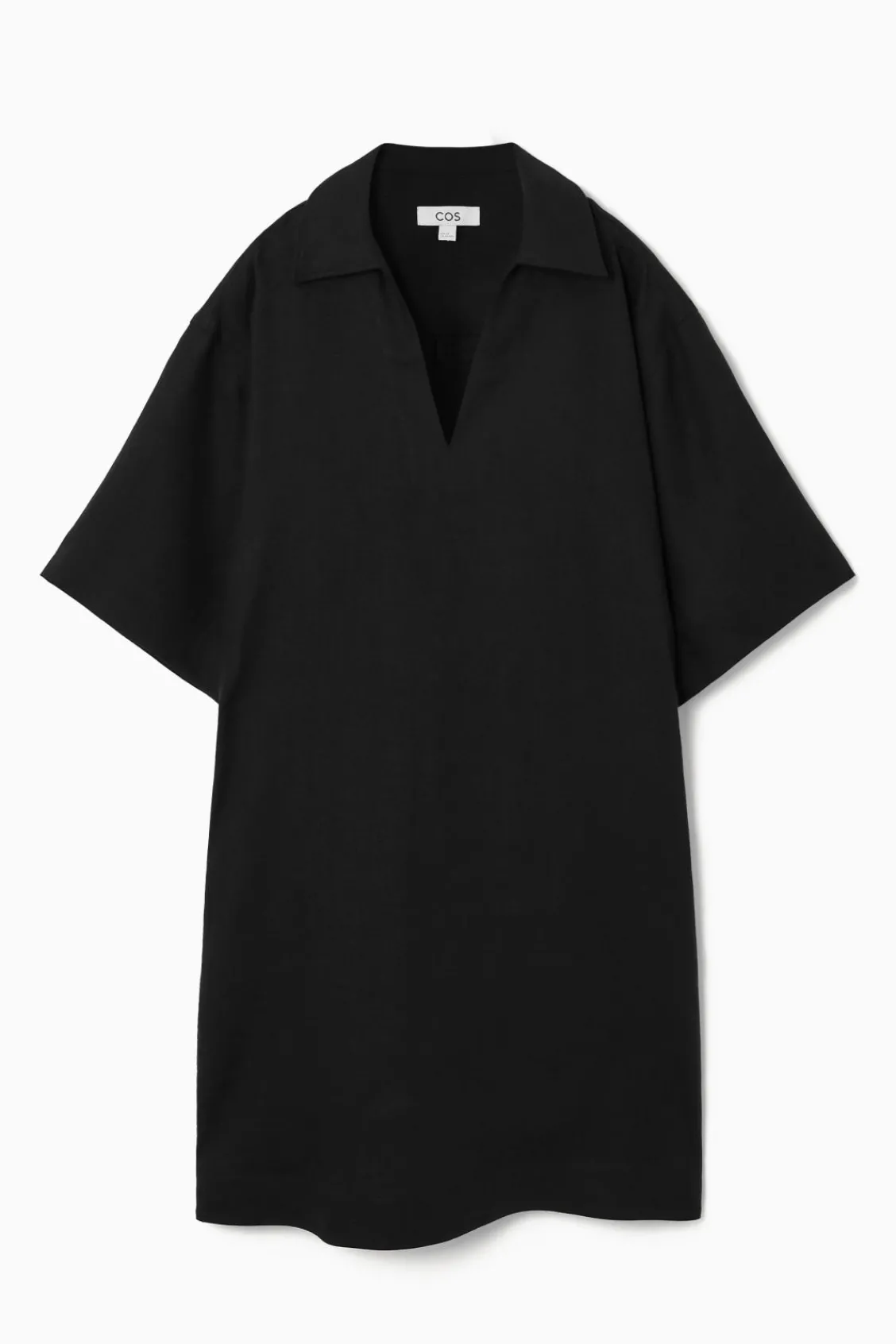 COS OPEN-COLLAR LINEN SHIRT DRESS-Women Dresses & Jumpsuits