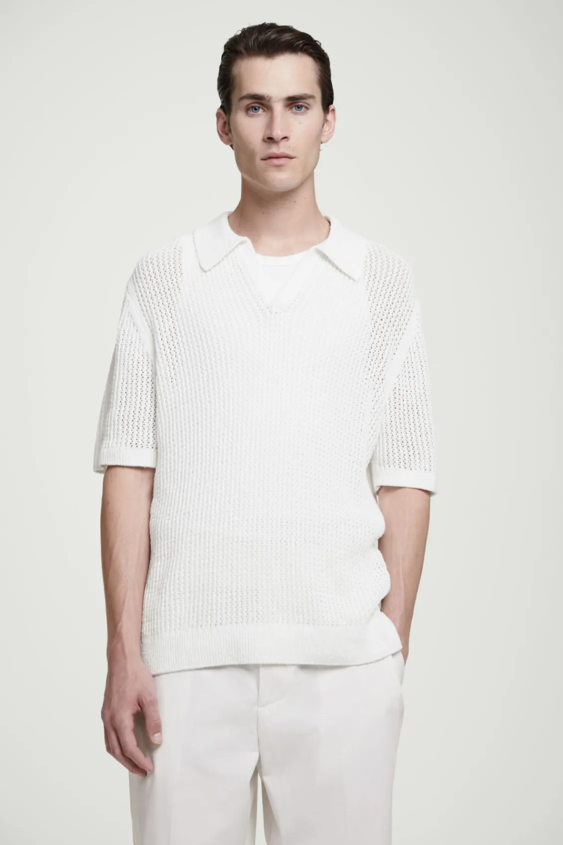 COS OPEN-KNIT POLO SHIRT- Polo Shirts | Sweaters & Cardigans