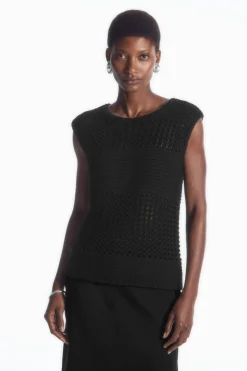COS OPEN-KNIT TANK-Women Tops | Sweaters & Cardigans