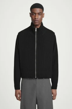 COS OPEN-SIDE ZIP-UP WOOL VEST- Hats & Scarves | Sweaters & Cardigans