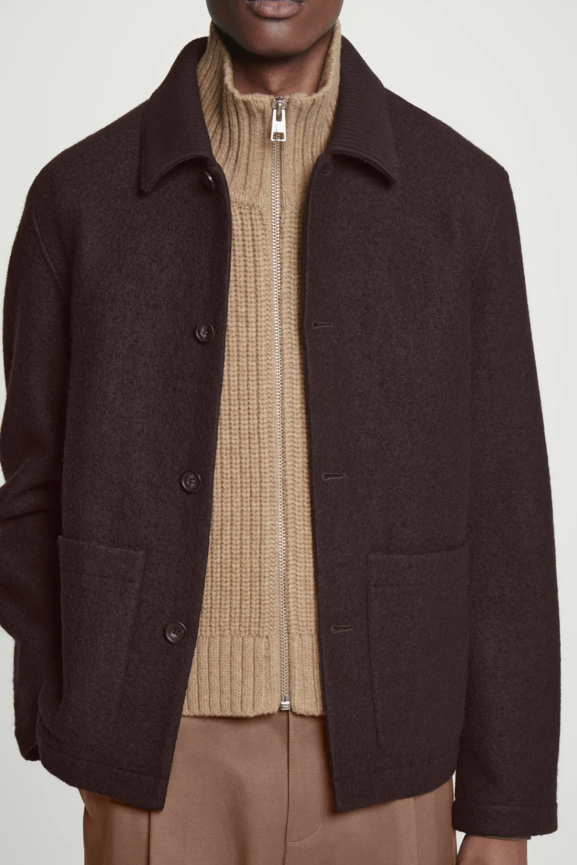 COS OPEN-SIDE ZIP-UP WOOL VEST- Hats & Scarves | Sweaters & Cardigans