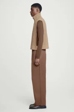 COS OPEN-SIDE ZIP-UP WOOL VEST- Hats & Scarves | Sweaters & Cardigans
