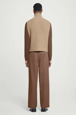 COS OPEN-SIDE ZIP-UP WOOL VEST- Hats & Scarves | Sweaters & Cardigans