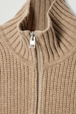 COS OPEN-SIDE ZIP-UP WOOL VEST- Hats & Scarves | Sweaters & Cardigans