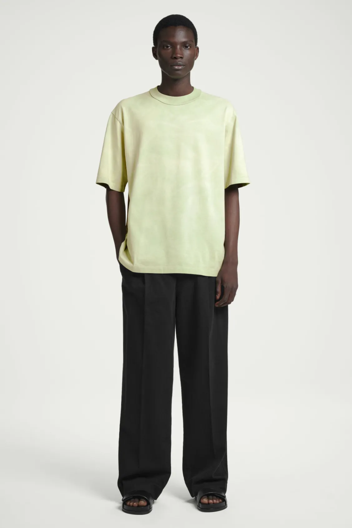 COS OVERSIZED ACID-WASH COTTON T-SHIRT- T-Shirts