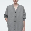 COS OVERSIZED BOILED MERINO WOOL CARDIGAN-Women Sweaters & Cardigans