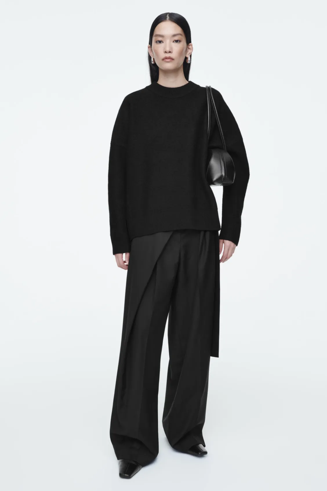 COS OVERSIZED BOILED MERINO WOOL SWEATER-Women Sweaters & Cardigans