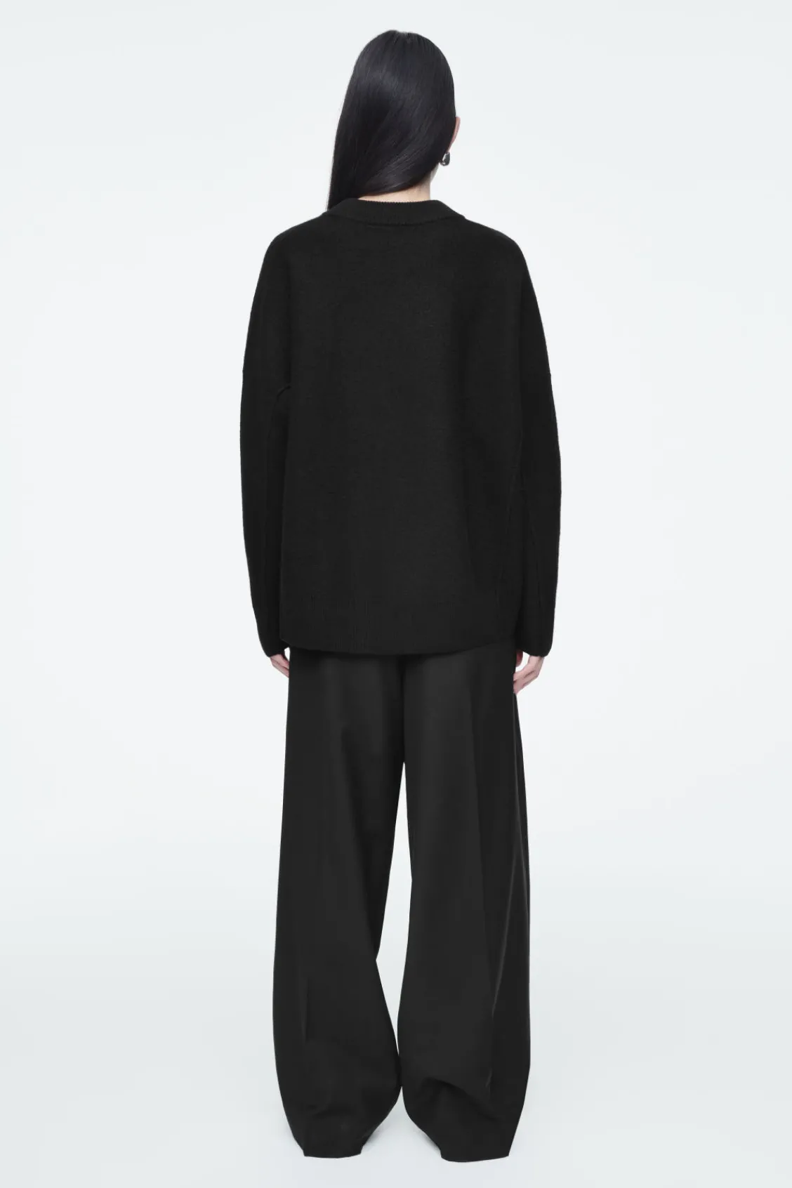 COS OVERSIZED BOILED MERINO WOOL SWEATER-Women Sweaters & Cardigans