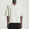 COS OVERSIZED BOUCLÉ-KNIT POLO SHIRT- Polo Shirts | Sweaters & Cardigans