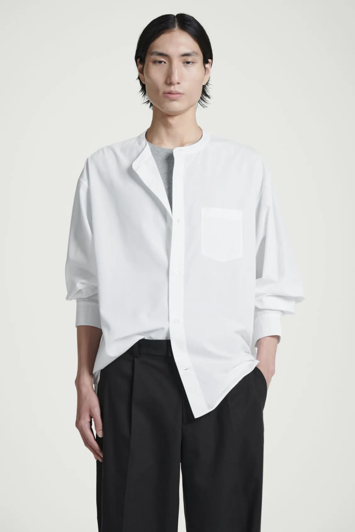 COS OVERSIZED COCOON COTTON SHIRT- Shirts