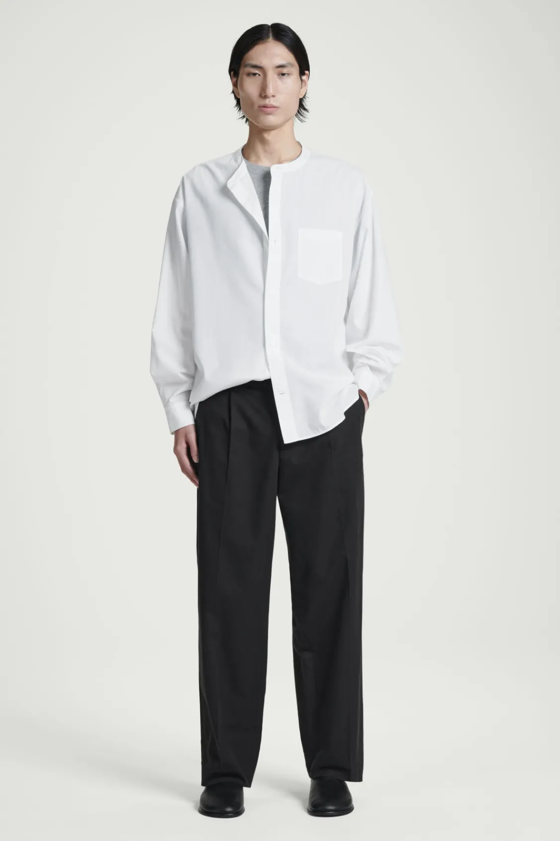 COS OVERSIZED COCOON COTTON SHIRT- Shirts