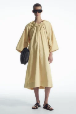 COS OVERSIZED COTTON MIDI DRESS-Women Dresses & Jumpsuits