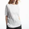 COS OVERSIZED CRINKLED JERSEY T-SHIRT-Women T-Shirts | Tops