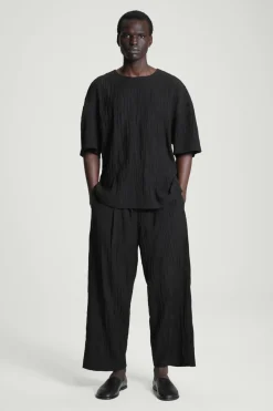 COS OVERSIZED CRINKLED-TEXTURE T-SHIRT- Matching Sets | T-Shirts