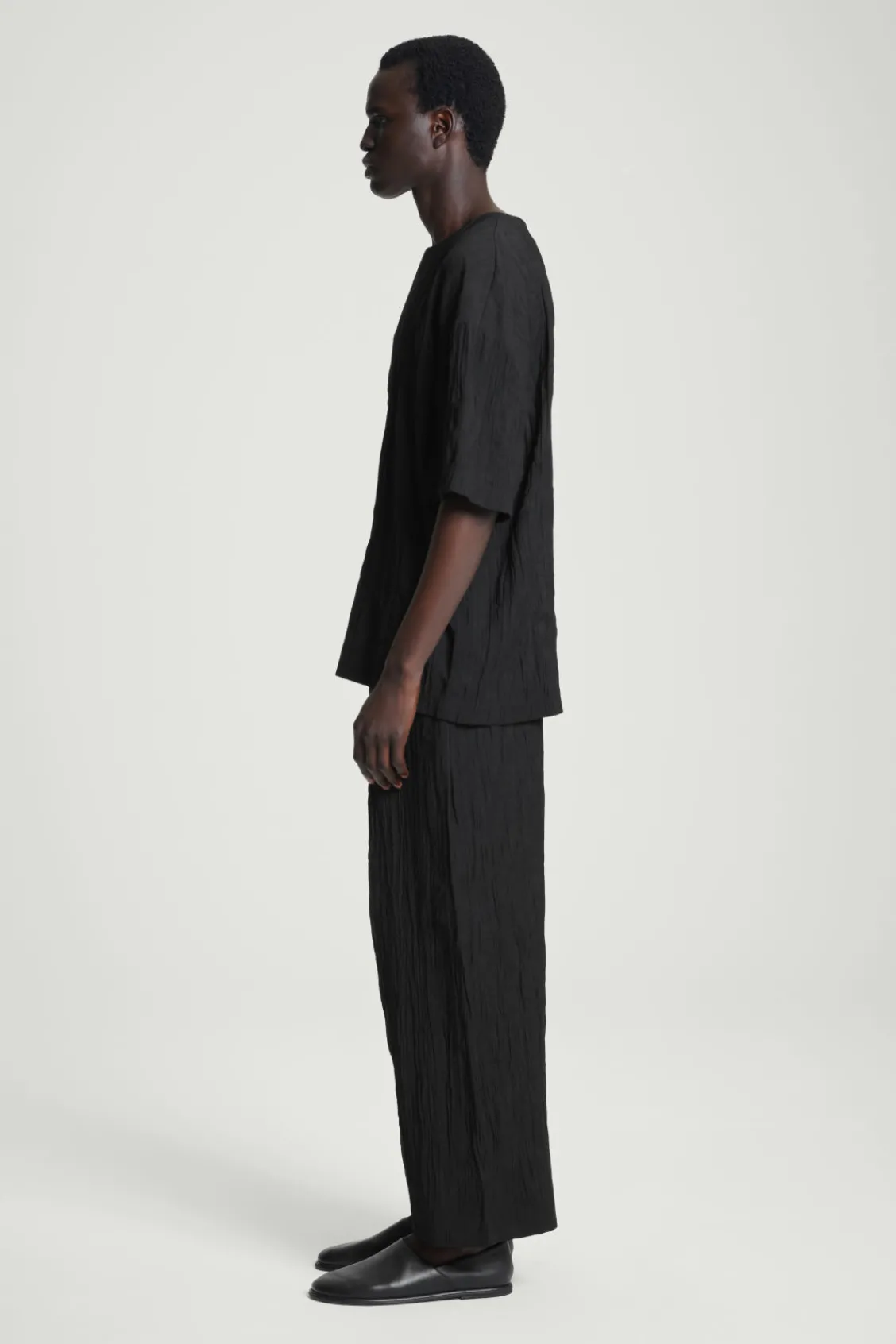 COS OVERSIZED CRINKLED-TEXTURE T-SHIRT- Matching Sets | T-Shirts
