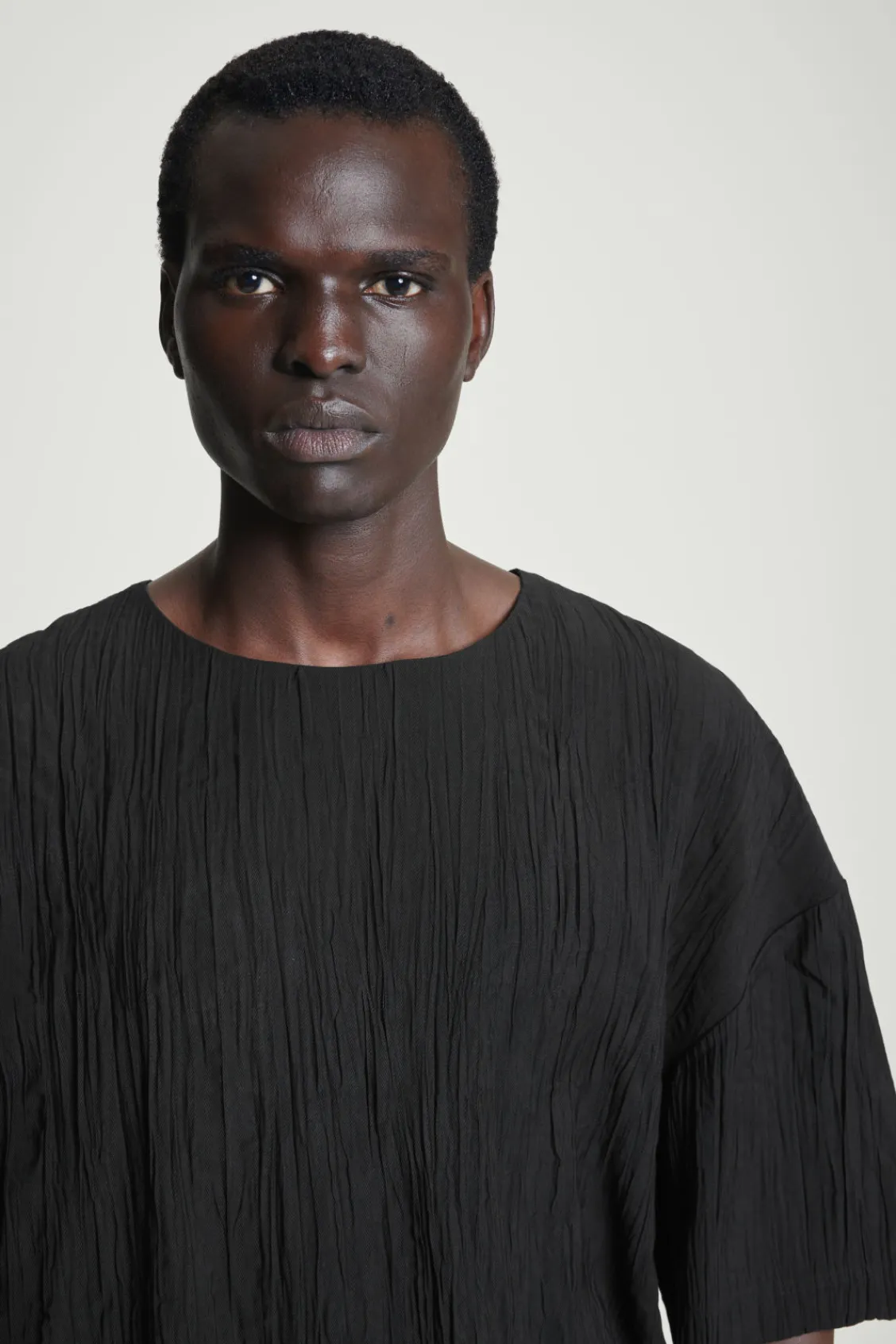 COS OVERSIZED CRINKLED-TEXTURE T-SHIRT- Matching Sets | T-Shirts