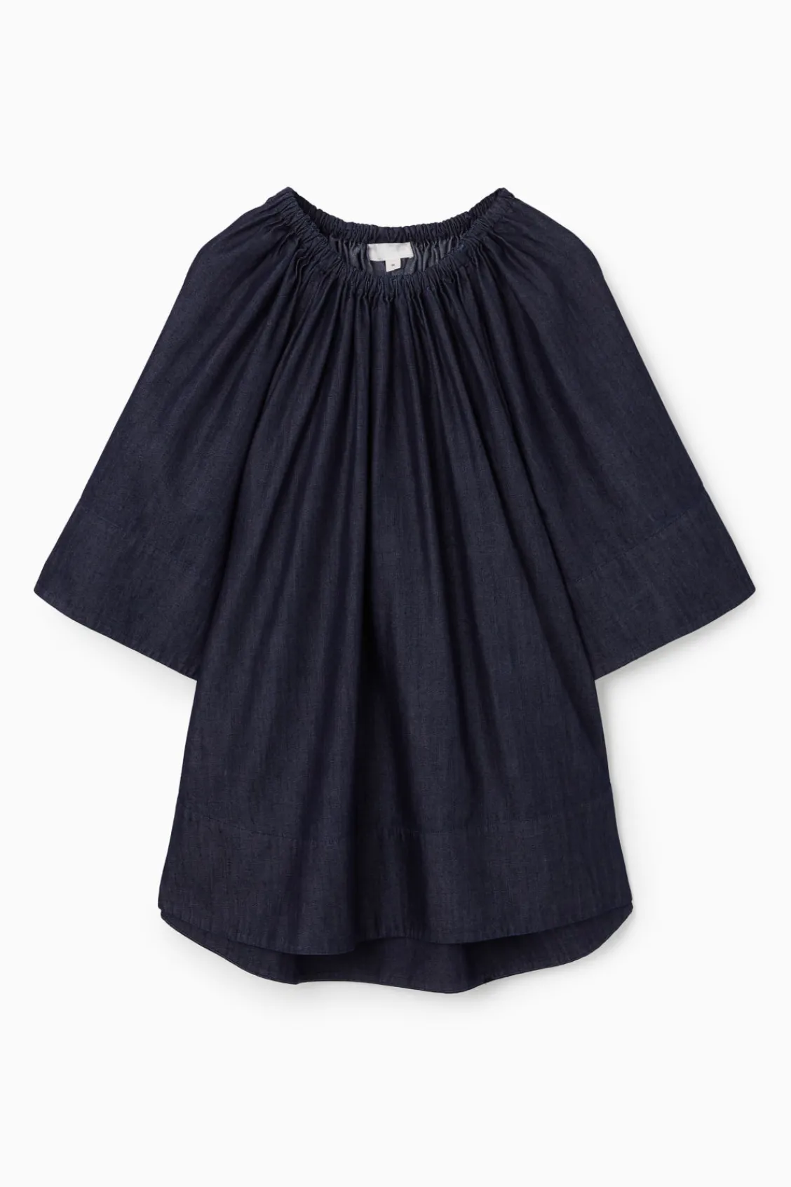 COS OVERSIZED DENIM OFF-THE-SHOULDER BLOUSE-Women Shirts & Blouses | Tops