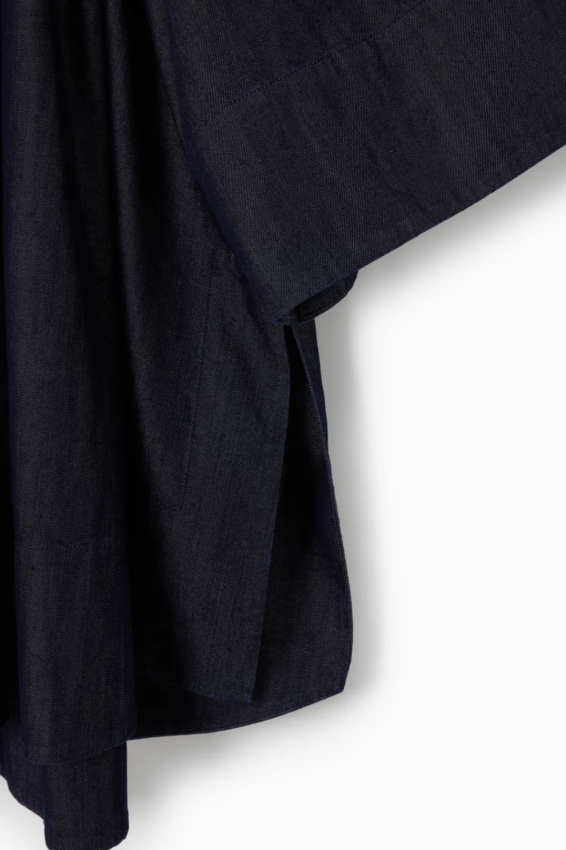 COS OVERSIZED DENIM OFF-THE-SHOULDER BLOUSE-Women Shirts & Blouses | Tops