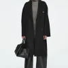 COS OVERSIZED DOUBLE-BREASTED WOOL COAT-Women Coats & Jackets