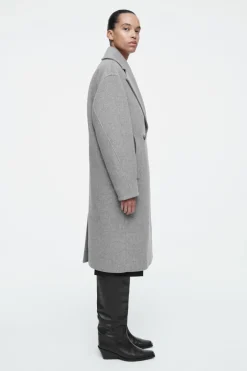 COS OVERSIZED DOUBLE-BREASTED WOOL COAT-Women Coats & Jackets