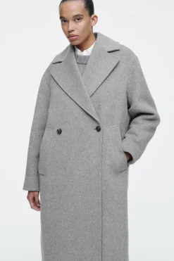 COS OVERSIZED DOUBLE-BREASTED WOOL COAT-Women Coats & Jackets