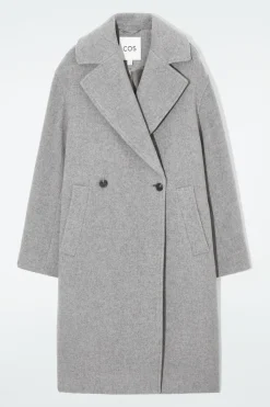 COS OVERSIZED DOUBLE-BREASTED WOOL COAT-Women Coats & Jackets