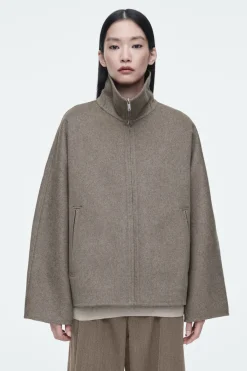 COS OVERSIZED DOUBLE-FACED WOOL JACKET-Women Coats & Jackets
