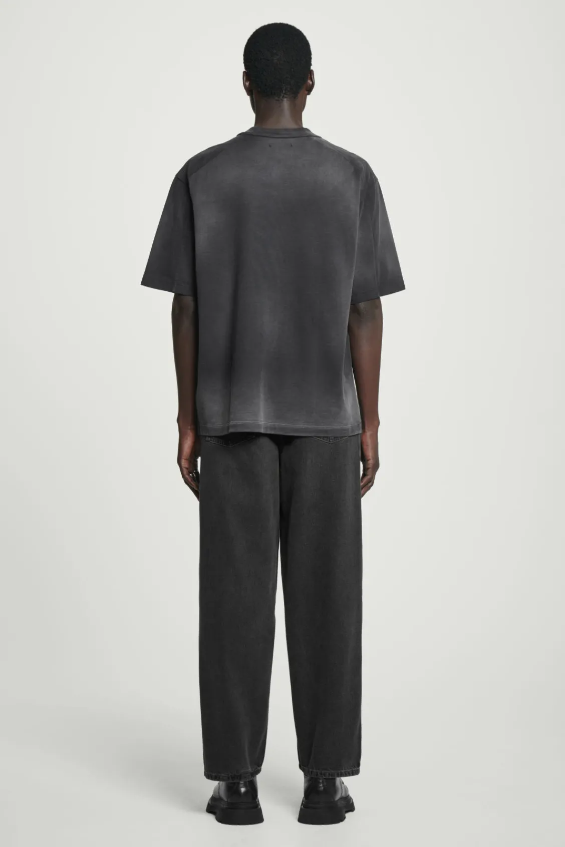 COS OVERSIZED FADED MOCK-NECK COTTON T-SHIRT- Matching Sets | T-Shirts