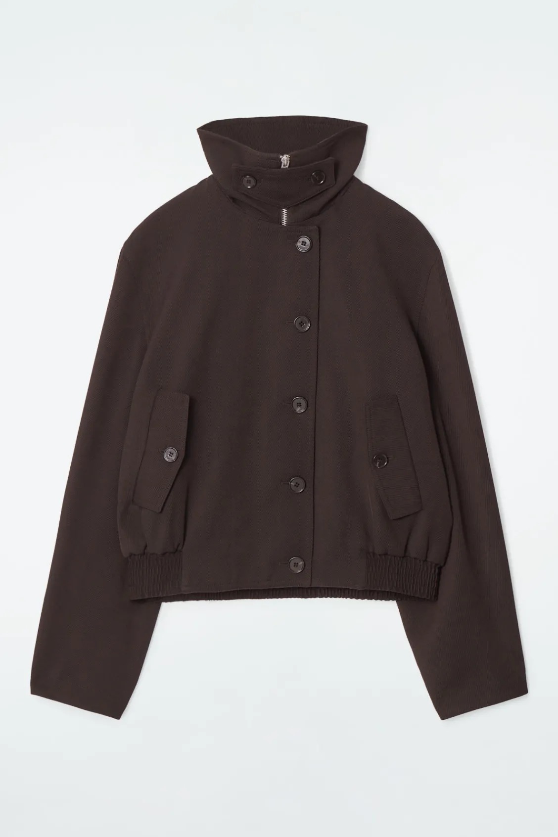 COS OVERSIZED FUNNEL-NECK WOOL-BLEND JACKET-Women Vests & Tailoring | Coats & Jackets