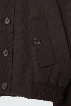 COS OVERSIZED FUNNEL-NECK WOOL-BLEND JACKET-Women Vests & Tailoring | Coats & Jackets