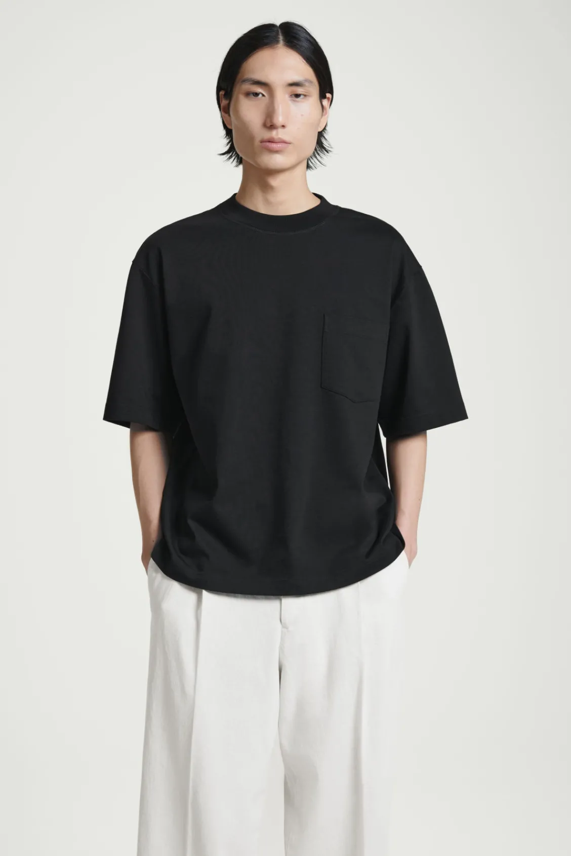 COS OVERSIZED HEAVYWEIGHT COTTON T-SHIRT- T-Shirts