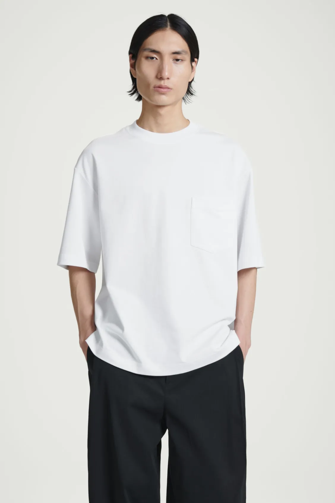 COS OVERSIZED HEAVYWEIGHT COTTON T-SHIRT- T-Shirts