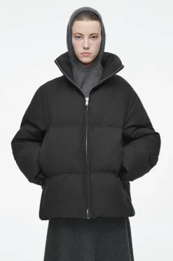 COS OVERSIZED HOODED DOWN PUFFER JACKET-Women Coats & Jackets