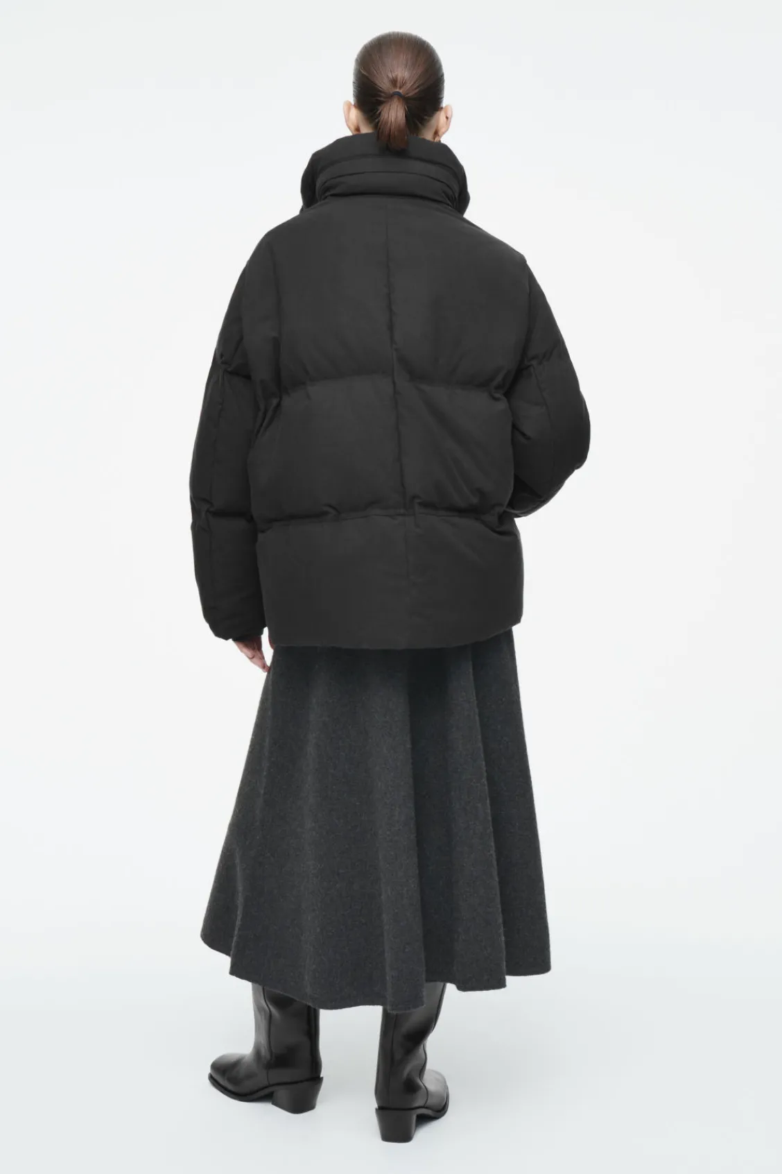 COS OVERSIZED HOODED DOWN PUFFER JACKET-Women Coats & Jackets