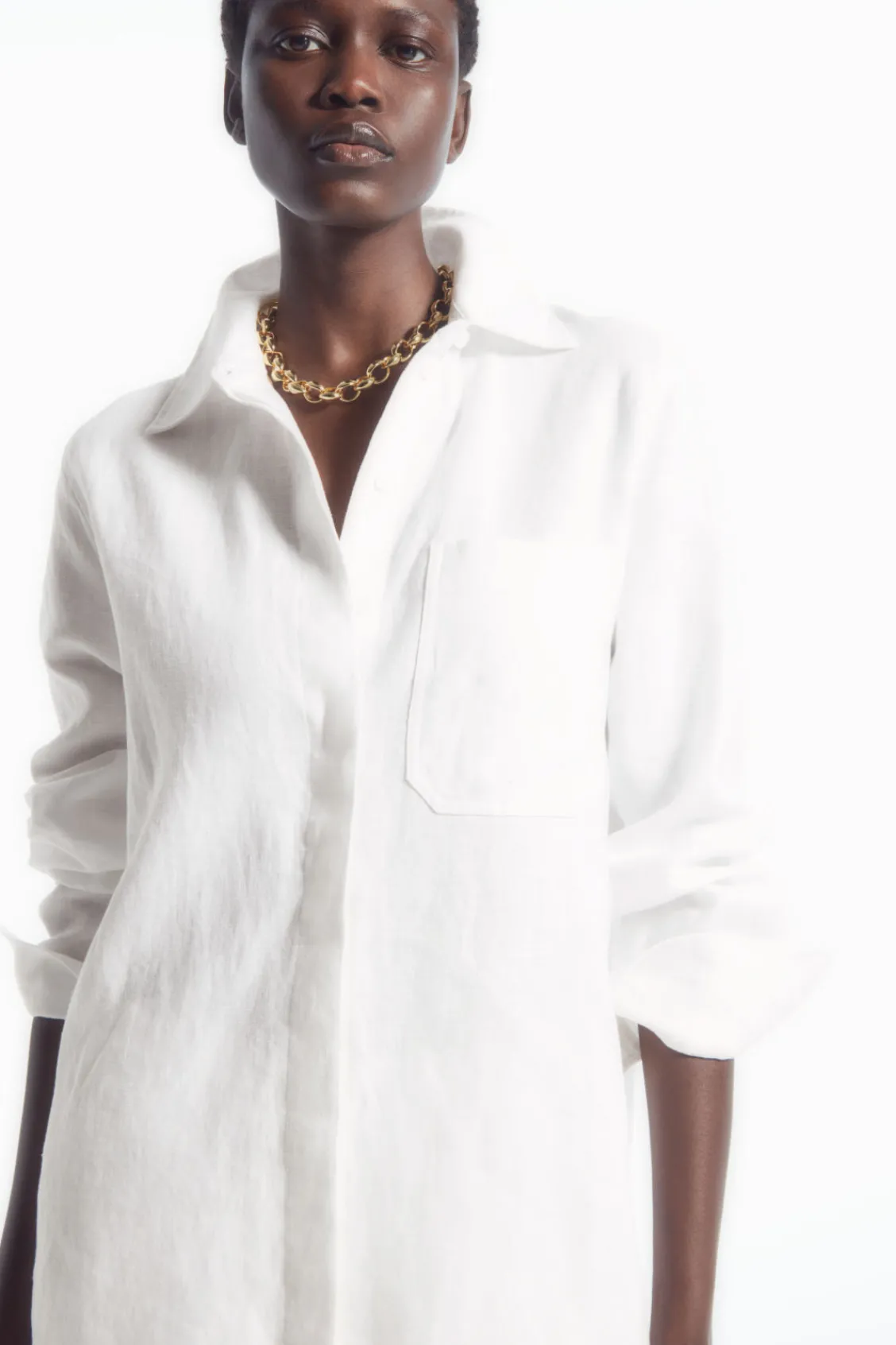 COS OVERSIZED LINEN SHIRT-Women Shirts & Blouses | Tops