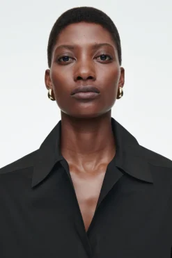 COS OVERSIZED OPEN-COLLAR SHIRT DRESS-Women Dresses & Jumpsuits