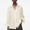 COS OVERSIZED PURE SILK SHIRT-Women Shirts & Blouses | Tops