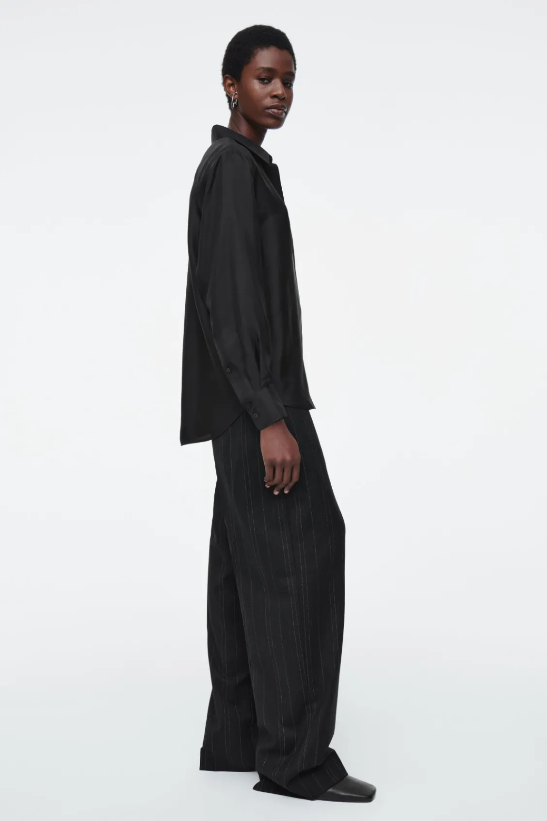 COS OVERSIZED PURE SILK SHIRT-Women Shirts & Blouses | Tops