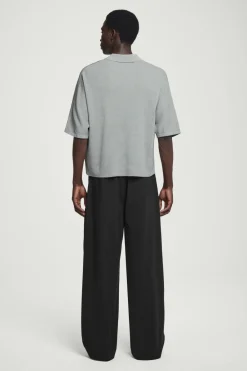 COS OVERSIZED RIBBED-KNIT POLO SHIRT- Polo Shirts | Sweaters & Cardigans