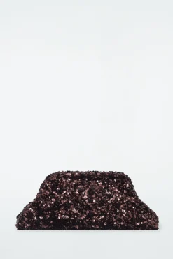 COS OVERSIZED SEQUINED FRAMED CLUTCH-Women Bags