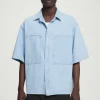 COS OVERSIZED SHORT-SLEEVED DENIM SHIRT- Shirts
