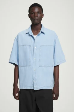 COS OVERSIZED SHORT-SLEEVED DENIM SHIRT- Shirts
