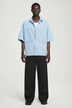 COS OVERSIZED SHORT-SLEEVED DENIM SHIRT- Shirts