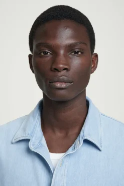 COS OVERSIZED SHORT-SLEEVED DENIM SHIRT- Shirts