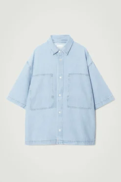 COS OVERSIZED SHORT-SLEEVED DENIM SHIRT- Shirts