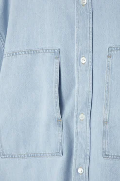 COS OVERSIZED SHORT-SLEEVED DENIM SHIRT- Shirts