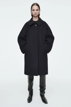 COS OVERSIZED SINGLE-BREASTED WOOL COAT-Women Coats & Jackets